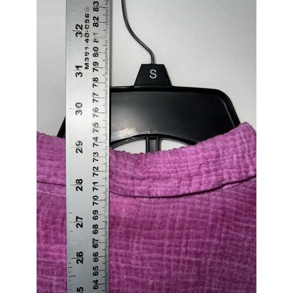 Free People We The Free Blouse Women’s SZ PS Washed Berry Button Down Tunic - Picture 6 of 6